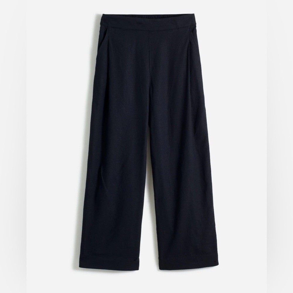 Madewell Womens Pants Tall Pull-On Straight Crop Pants Linen Blend Size 2T